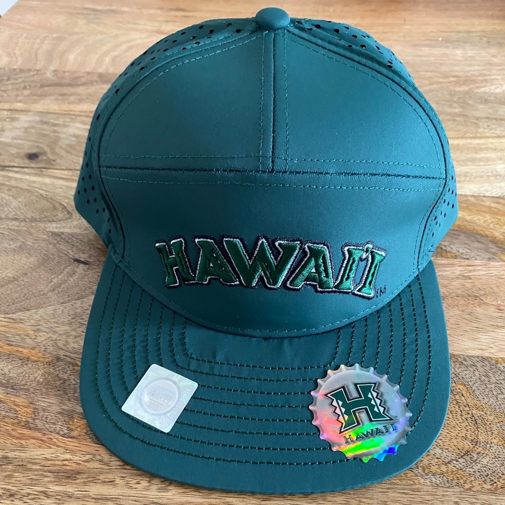 Hawaii University New Hat Snapback Green Hawaii Letters From Oahu